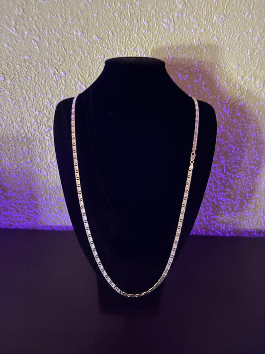 Men's 925 Solid Sterling Silver chain 4mm Valentino 24"