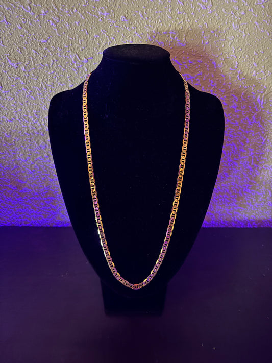 Men’s 6mm Italian mariner chain 24" 10k solid yellow gold