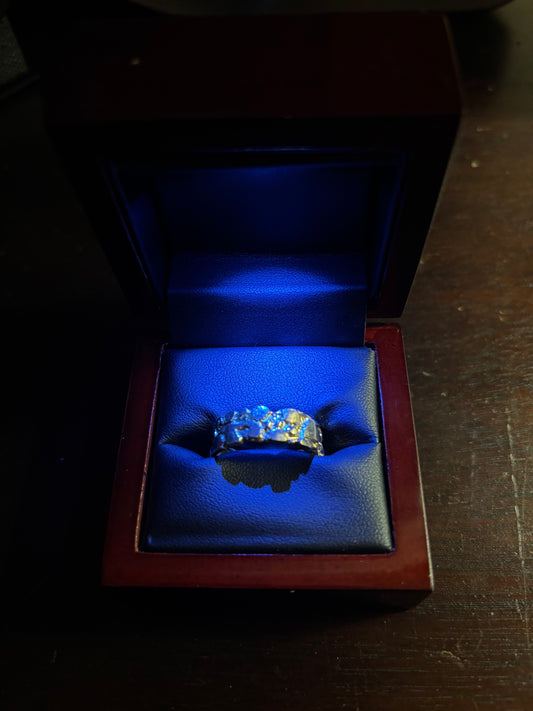 14k solid yellow gold nugget ring sizes (6-10)